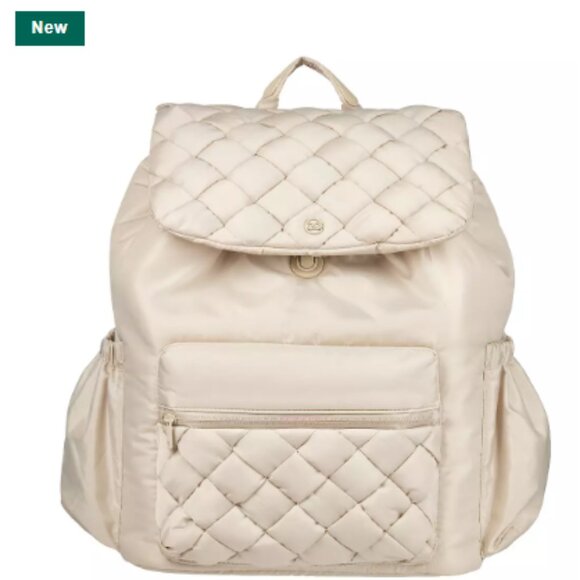 CALIA Women's Luxe Travel Backpack, Khaki - Picture 1 of 8